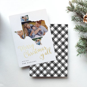 Carte De Vœux En Aluminium Texas Christmas   Collage