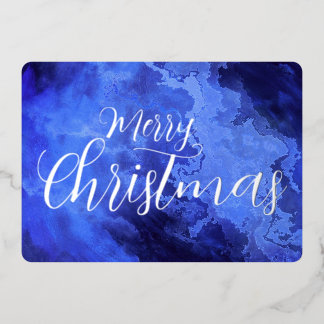 Carte De Vœux En Aluminium Texture grunge marbrée Joyeux Noël