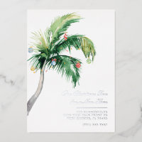 Tropical Christmas Palm Tropical Moving Argent