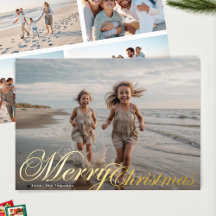 Typographie Classique Or Cinq Photo Joyeux Noël