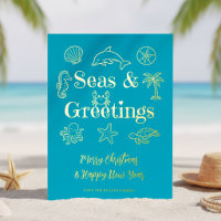 Typographie de Noël côtière « Mers et salutations
