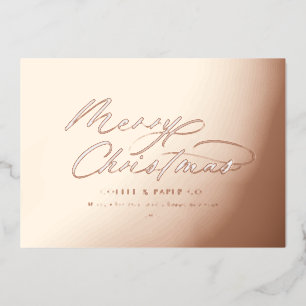 Carte De Vœux En Aluminium Typographie minimale moderne élégante script corpo
