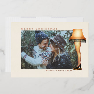 Carte De Vœux En Aluminium Une Lampe à lèvres de Noël | Photo