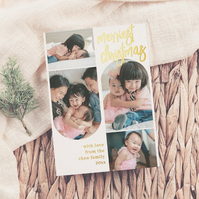 Carte De Vœux En Aluminium Véritable huile | Merriest Christmas Arch 4 Photo (Créateur téléchargé)