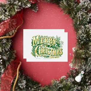 Carte De Vœux En Aluminium Vintage ère victorienne Joyeux Noël