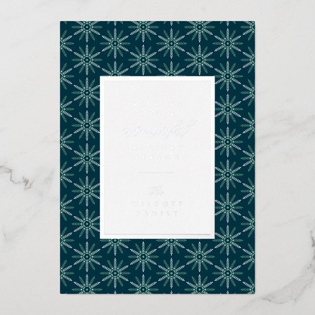 Carte De Vœux En Aluminium VOEUX DE LA SAISON | Ajoutez votre photo (Recto)