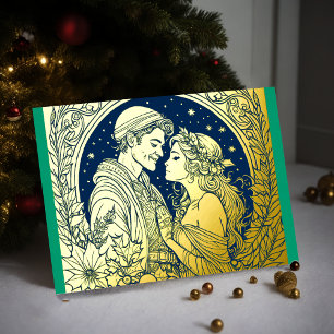 Carte De Vœux En Aluminium Vos couleurs Noël Femme et Homme Huile