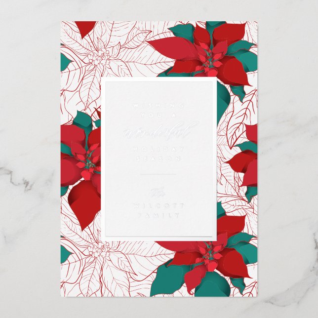 Carte De Vœux En Aluminium VOUS SOUHAITE UNE FÊTE MERVEILLEUSE | Ajoutez votr (Recto)