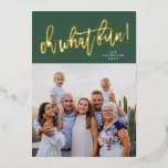 Carte De Vœux En Aluminium VRAI OR Oh Quel amusant Noël Photo<br><div class="desc">VRAI OR Oh Quel Amusant Noël Photo Foil Carte de vacances. Écriture originale avec un dossier floral souple. Une carte de vacances avec un message général pour convenir à chaque client!</div>