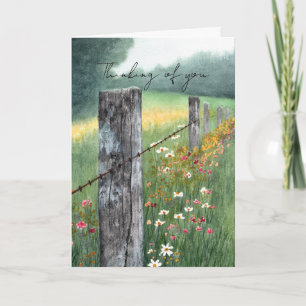 Carte de vœux en art aquarelle, floral, vierge