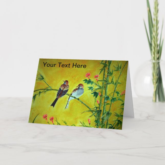 Carte de voeux en bambou (Devant)