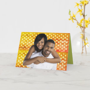 Carte de voeux en blanc Couple Noir