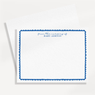 Carte de vœux en bleu aquarelle pour la nurserie à