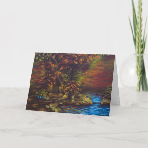 Carte de voeux en bois de chute