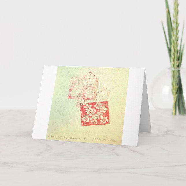 Carte de voeux en braille "Echo the Cherry Blossom (Devant)