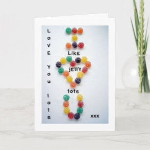 CARTE DE VŒUX EN CARTON JELLY TOTS LOVE YOU LOTS
