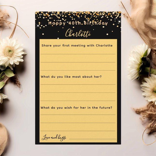 Carte de voeux en or noir (Créateur téléchargé)