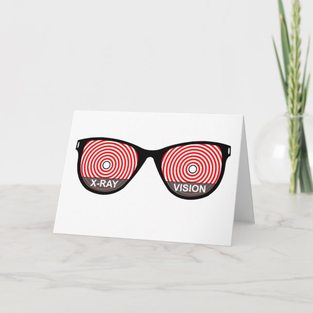 Carte de voeux en verre de vision de rayon X (Devant)