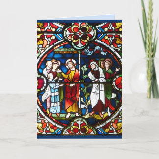 carte de voeux en vitrail jésus