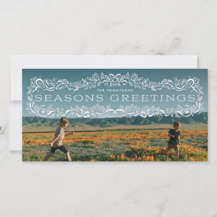 Carte de vœux encadrée de Noël avec photo de Holly