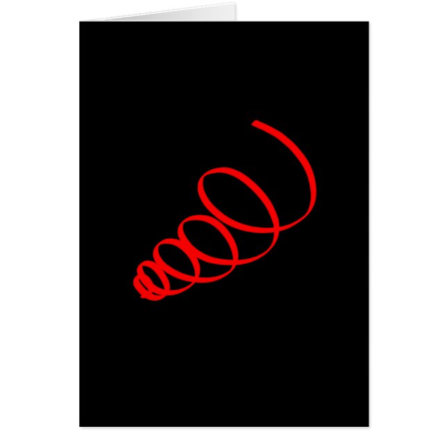 Carte de vœux énergie spirale d'art abstrait (Devant)