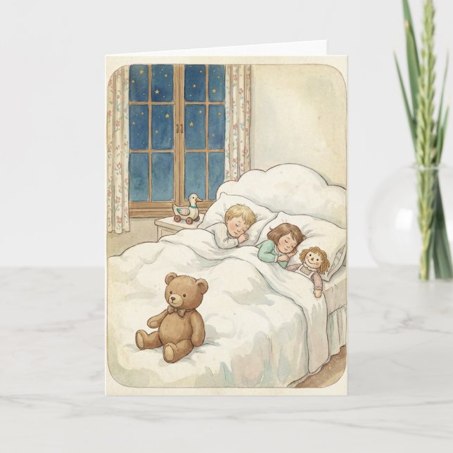 Carte de voeux Enfants Douces Rêves (Devant)