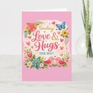 Carte de vœux Envoi d'amour et de câlins