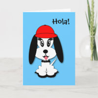 Carte de voeux espagnole de chienchien de Kute