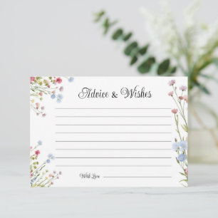 Carte de vœux et conseils pour les fleurs sauvages