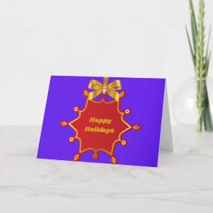 Carte de vœux étiquette cadeau Joyeuses Fêtes
