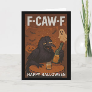 Carte de voeux F-CAW-F Raven Halloween