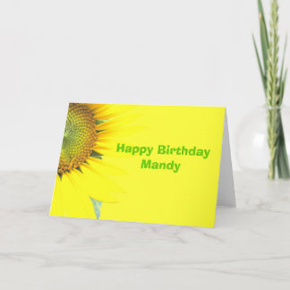 Carte de voeux faite sur commande d'anniversaire