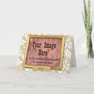 Carte de voeux faite sur commande de cadre d'or