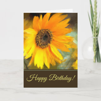 Carte de voeux faite sur commande de tournesol