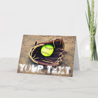 Carte de voeux faite sur commande du base-ball de