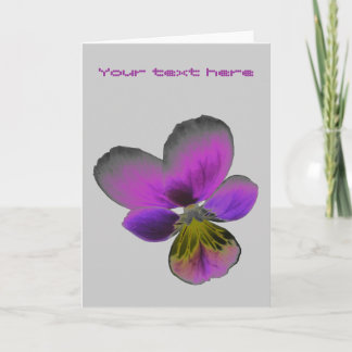 Carte de voeux faite sur commande pourpre foncée
