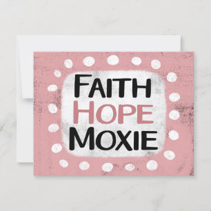 Carte de voeux Faith Hope Moxie