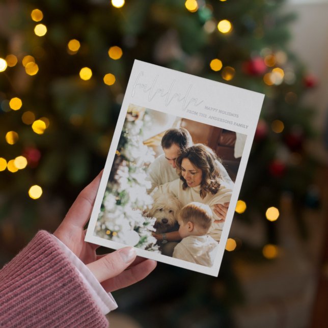 Carte de voeux Familiale Falalala | Joyeuses Fêtes (Créateur téléchargé)