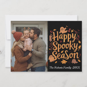 Carte de vœux familiale pour la saison effrayante