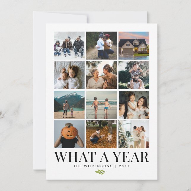 Carte de vœux familiale « Quelle année ! » (Devant)