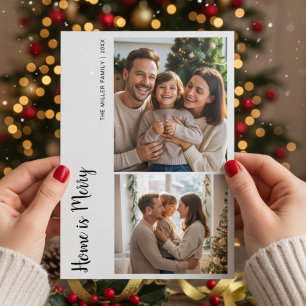 Carte de vœux familiale sincère pour la maison
