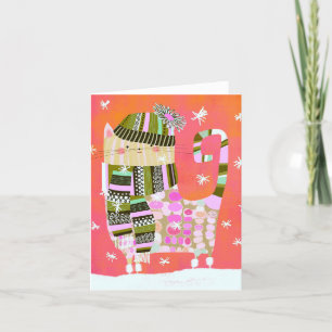 Carte de voeux Fancy Winter Cat BLANK