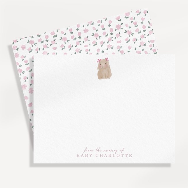 Carte de vœux fantaisiste pour la nurserie de lapi (Créateur téléchargé)