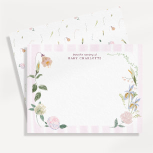 Carte de vœux fantaisiste pour la nurserie florale