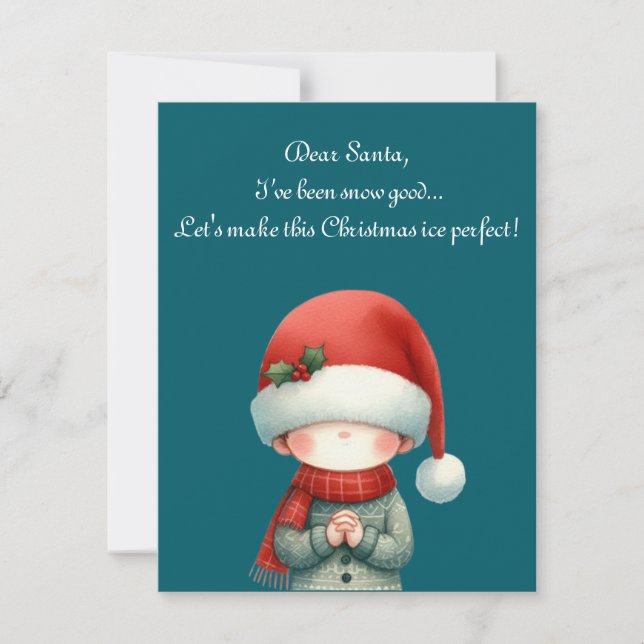 carte de vœux fantaisiste pour Noël (Devant)