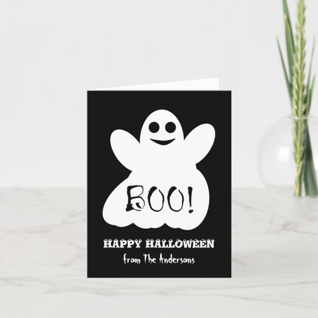 Carte de vœux fantôme d'Halloween (Devant)
