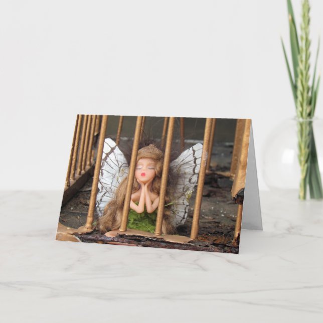 Carte de voeux fée capturée (Devant)