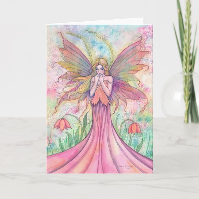 Carte de vœux Fée Fleur sauvage (Devant)
