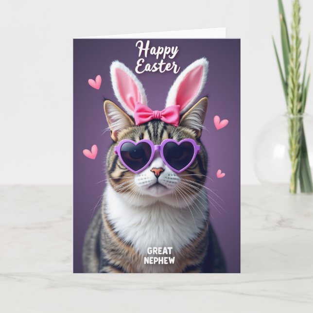 Carte de vœux feline festive (Devant)