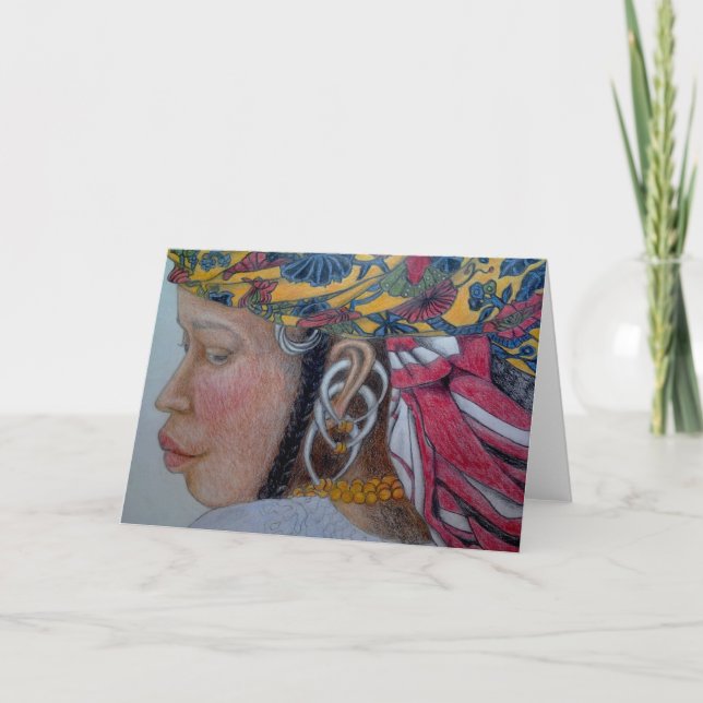 Carte de voeux "Femme Fulani" (Devant)